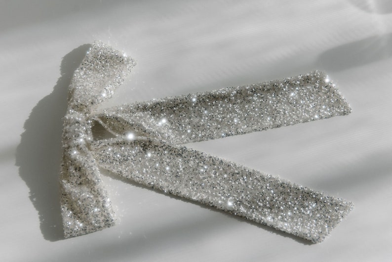 Sparkly Bow Silver image 3