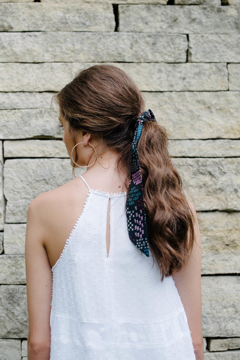 Black Headband Scarf/hair Scarf/soft Headband/hair Etsy