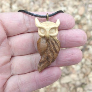 Tiny Owl Pendant – A Nature-Inspired Gift for Owl Enthusiasts ((comes with a cord, wooden box and linen pouch, gift-ready)