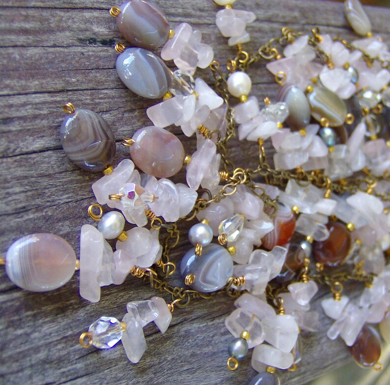 layered The elegant bohemian jewelry beach tropical choker boho /& hippie beaded gemstones wrap body jewelry Long necklacebelt