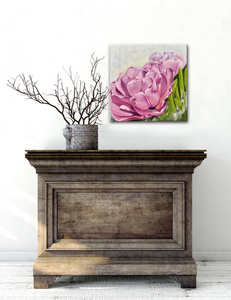 Pink Tulips Wall Art PRINT Pink Floral Nursery Art Floral Etsy