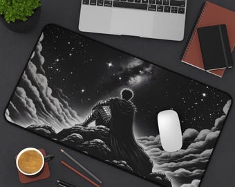 Berserk Manga Inspired Starry Night Gaming Mouse Pad, High-Quality Print, Ideal Gift for Anime Enthusiasts