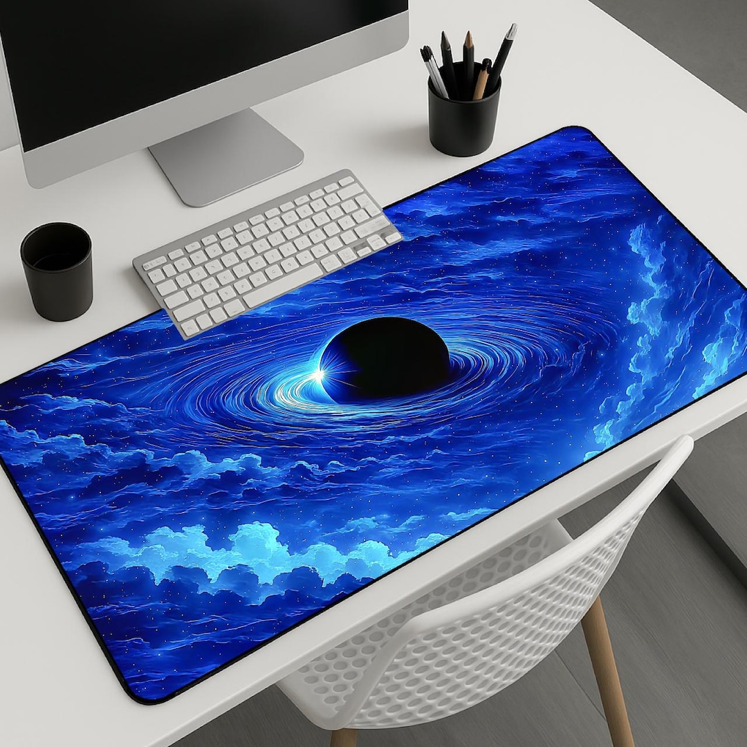Cosmic Black Hole Mouse Pad, Deep Space Desk Mat, Galaxy Art Mousepad ...