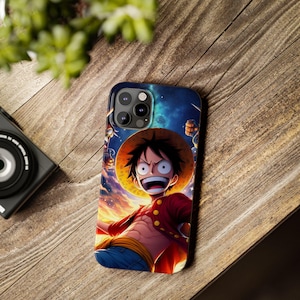 Slim Phone Cases - Monkey Luffy Anime, One Piece iPhone Case, Fun Cartoon Cover, Gift for Anime Fan, Cool Manga Character Accessories