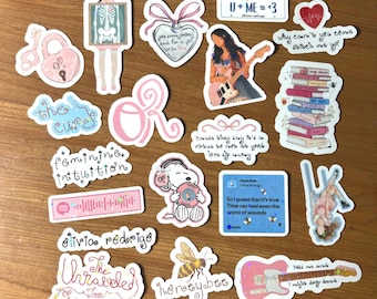 19 pc Olivia Girl so in love Sticker Pack, Pop star Collectable, Kids teens music gift decoration, glossy holographic sticker Waterproof