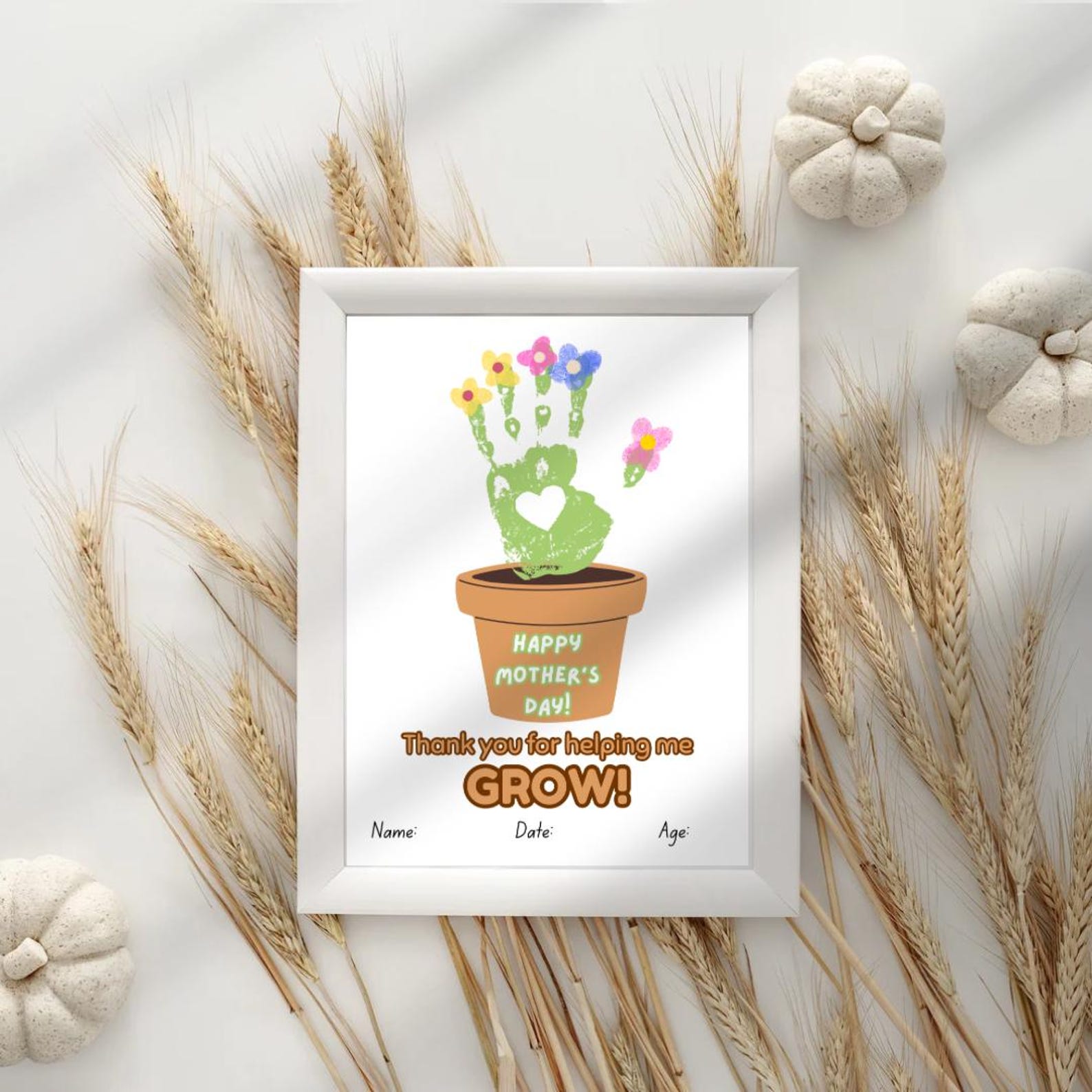 Mother’s Day Handprint Craft Thank You for Helping Me Grow! Flower ...