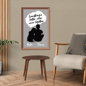 Digital poster customizable, friendship dog human, gift dog lover, personalized name gift, poster dog motif, Dog Dad