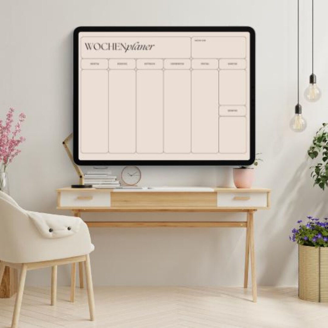 Weekly Planner 32 Pictograms Beige - Etsy