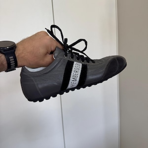 Vintage Bikkembergs Soccer Black Leather Low Cut Trainers