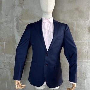 SUITSUPPLY Blazer Pure Wool Italy Blue Jacket Suit Mens Size 40L