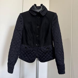 Burberry vintage rare wool jacket with satin quilted