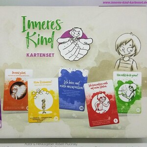 Inneres Kind Kartenset - 48 Affirmationskarten mit Booklet, Aktionsplan, DIN A5-Magnetverschlussbox - wertvolle Impulse zum Inneren Kind