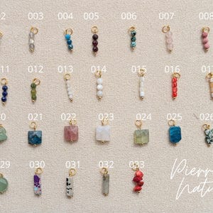 Individual charms, gold-plated stainless steel charms, initials, natural stones, mother-of-pearl. Themes: love, sea, seashell, eye... image 6