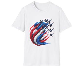 Camiseta con bandera y fuegos artificiales del 4 de julio / Camiseta gráfica del Día de la Independencia
