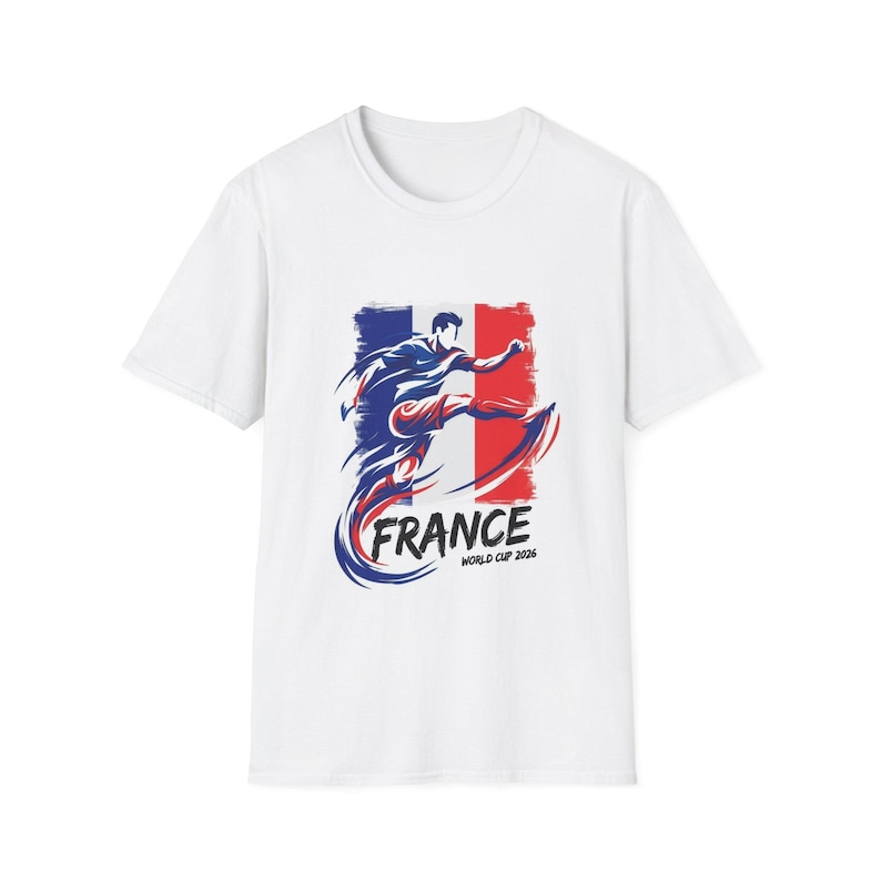 Camiseta con estampado de jugador de fútbol de Francia / Bandera de Francia Copa Mundial 2026 imagen 1