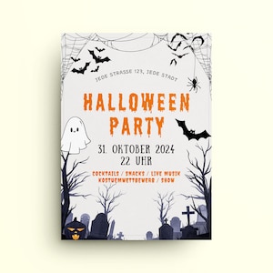 Editable Halloween Invitation, Halloween Party Invitation, Halloween Birthday Invitation, Halloween Invitation, Halloween Party Invite