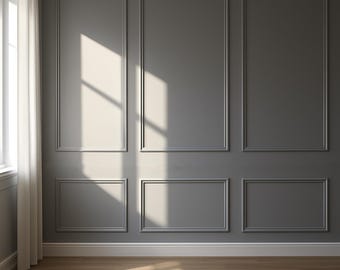 Wall Molding Package Ready to Assemble,  Pre-Cut Wall Trim, DIY Wall Paneling Set, Wainscoting Panels for Living Room, Accent Walls
