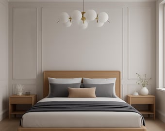 Wall Molding Bedroom, Ready to Install Wall Molding Kit, Pre-Cut Wall Trim, DIY Wall Paneling Set, Wainscoting Panels for Bedroom