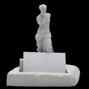 Visitekaartjeshouder Venus de Milo. Bureaugadget