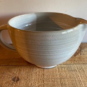 Large Stoneware Batter Bowl in White