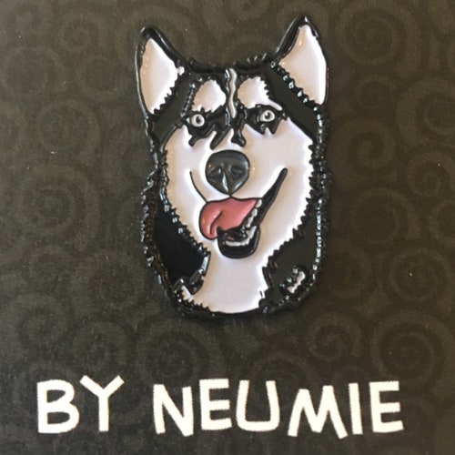 Red Husky Enamel Pin Rose Gold Pin Valentines Day Gift for Etsy