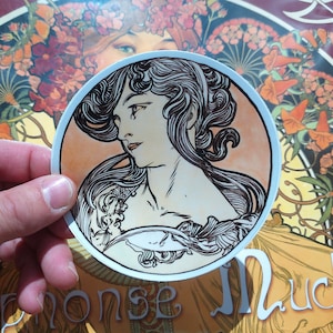 Alphonse Maria Mucha Art Sticker 2