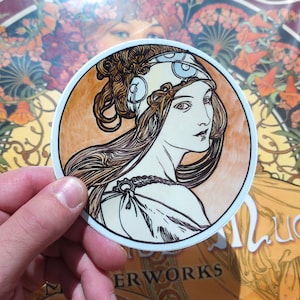 Alphonse Maria Mucha Art Sticker 1