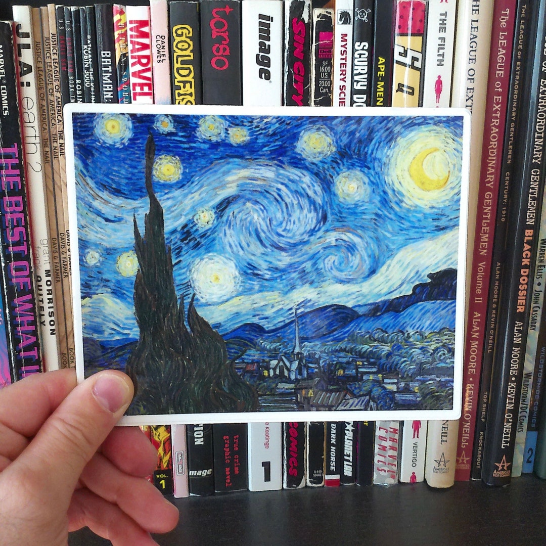 The Starry Night by Vincent Van Gogh Sticker - Etsy