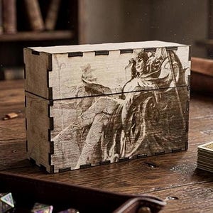 MTG Commander Deck Box -Customizable | Wooden Card Storage with Custom Laser Engraving