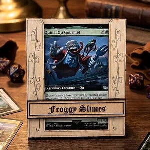 MTG Commander Deck Box | Display Window, Stackable | Custom Laser Engraving