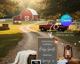 Farm Pregnancy Announcement, Fathers Day Pregnancy Announcement, Farm Truck, Dad, Dads Day, Happy Fathers Day, Baby Reveal, Digital Download