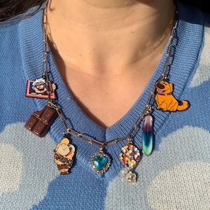 Up Themed Charm Necklace Carl , Russel , Dug ,Kevin