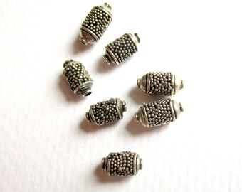 7 Bali Sterling Silver Granulated Beads 9mm