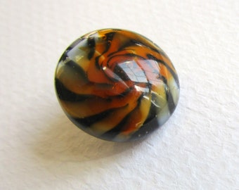 Tiger Lampwork Button