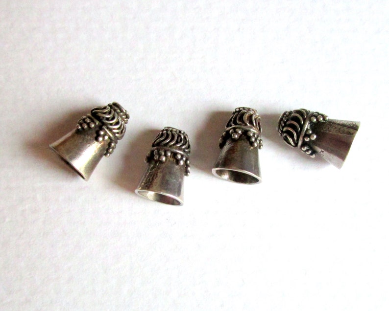 4 Bali Sterling Silver End Caps image 4