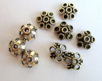 Bali Sterling Silver Group of Bead Caps