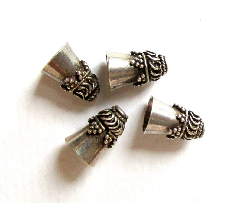 4 Bali Sterling Silver End Caps image 2