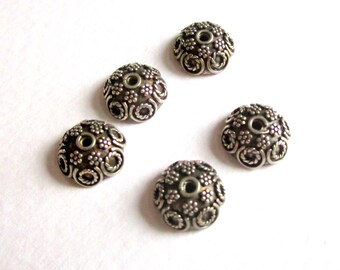 7 Bali Sterling Silver Bead Caps