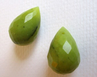Two Large Jade Pendant Beads