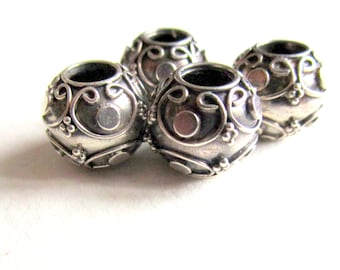 Bali Sterling Silver Large Hole Beads