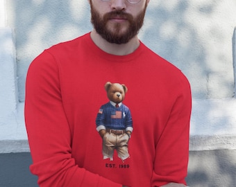 Vintage 90s Polo Ralph Lauren Bear Hoodie Polo Ralph Lauren Vintage 90s Polo Ralph Lauren Bear Hoodie Polo Ralph Lauren