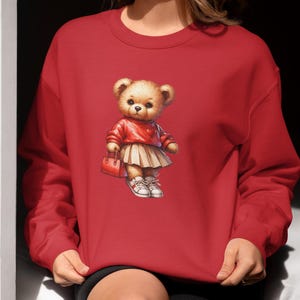 Polo Baer sweatshirt , Animal Sweater Bear Lover Shirt ,Winter Sweatshirt Teddy Bear, Fancy Bear, teacher  gift,  Christmas Sweatshirt