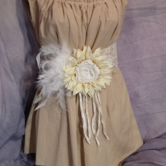 Items similar to Sunflower Dress and Sash Custom Colors Belt Velvet