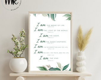 Jesus' I am Statements PDF 18x24 Poster