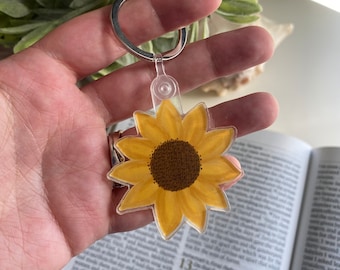 Sunflower Acrylic Keychain