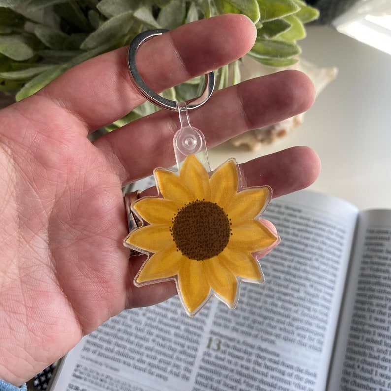 Sunflower Acrylic Keychain image 1