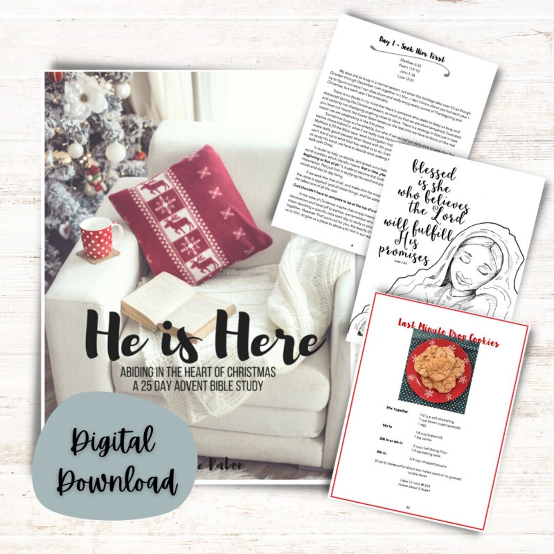 Ebook He is Here Advent Bible Study Book Digital PDF Download, Recipes