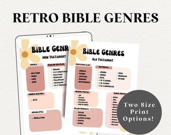 PDF Retro Bible Genres Handout or Poster