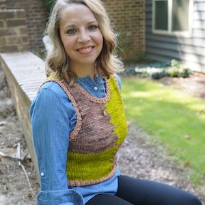 crea il tuo gilet Colorblock Market (MODELLO DI MAGLIA DIGITALE) per donne adulte, adolescenti e junior