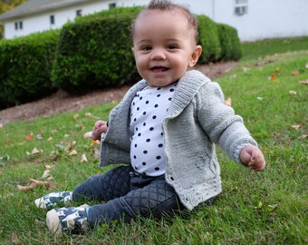 make your own Balmoral Cardigan (DIGITAL KNITTING PATTERN) 6 months to age 12 baby toddler child